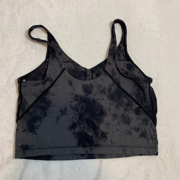Oalka Tie Dye Crop Tank Top Bra Athletic Workout Athleisure Women's Size M - Picture 4 of 6